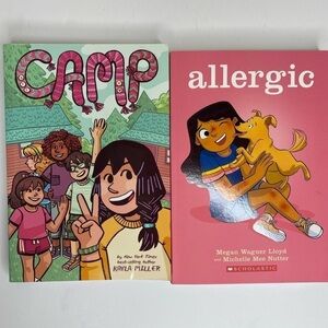 Young Adult Kids Book Bundle Camp and Allergic
